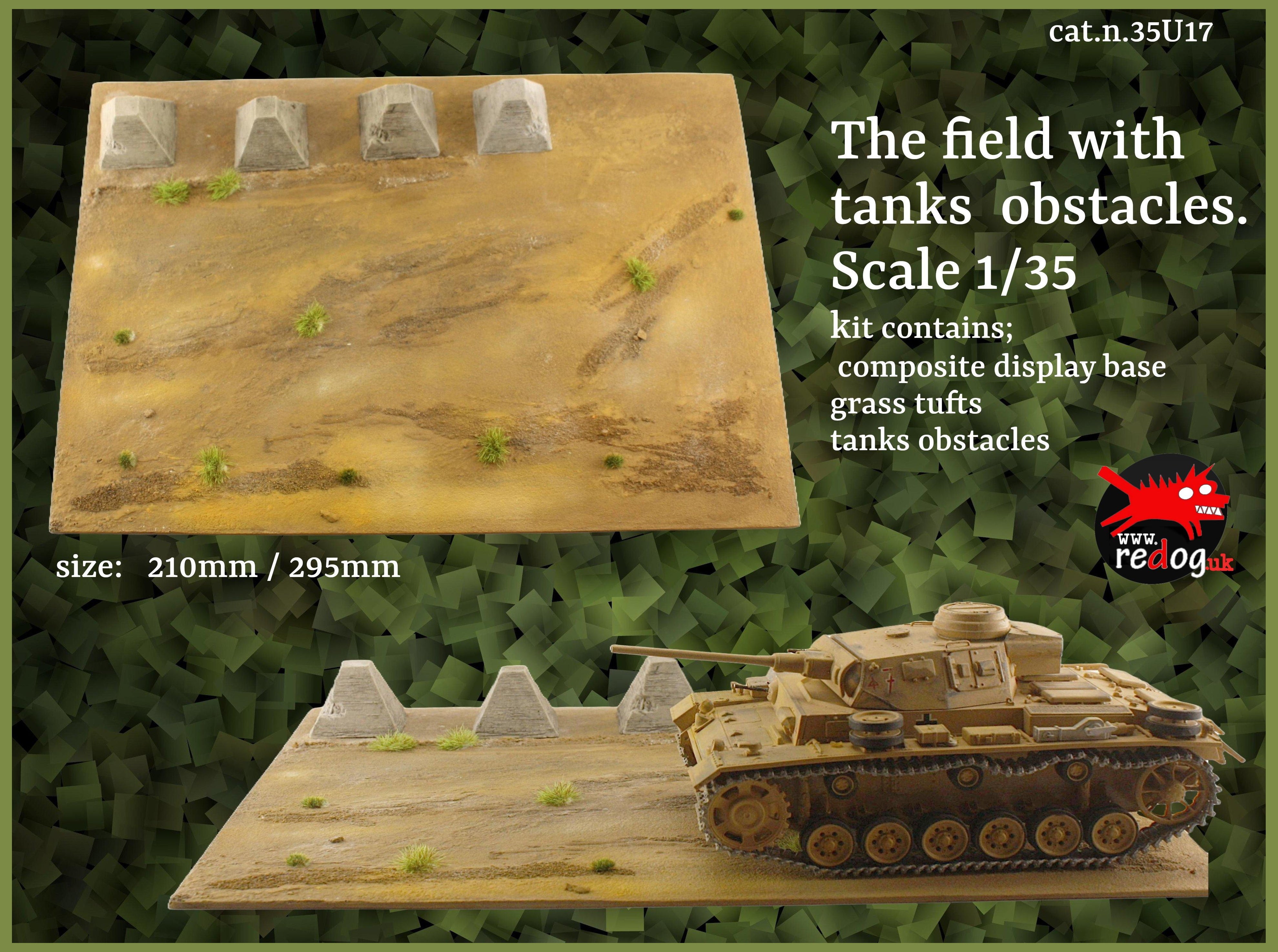 redog 1/35 Display base - The field with tank obstacles. / u17