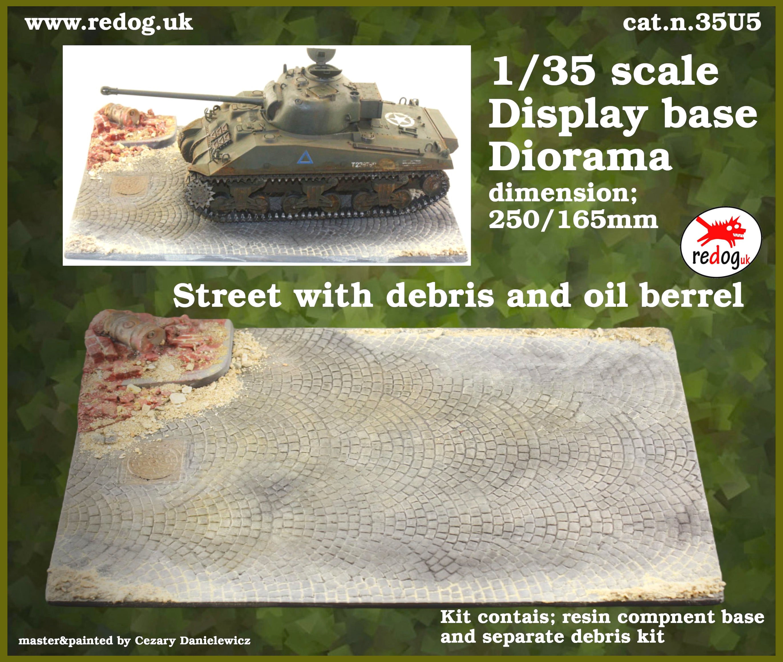 Redog 1/35 Dispaly base / diorama for vehicle / tank model kit / U4