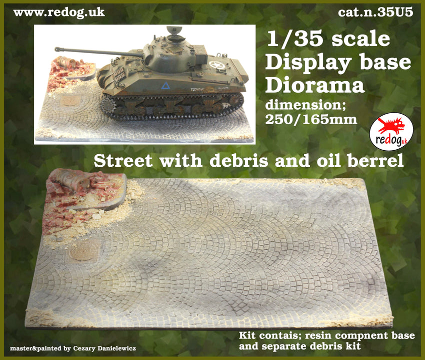 Redog 1/35 Dispaly base / diorama for vehicle / tank model kit / U4