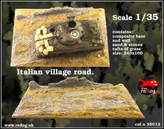 Redog 1/35 Dispaly base / diorama  - Italian village road /u12
