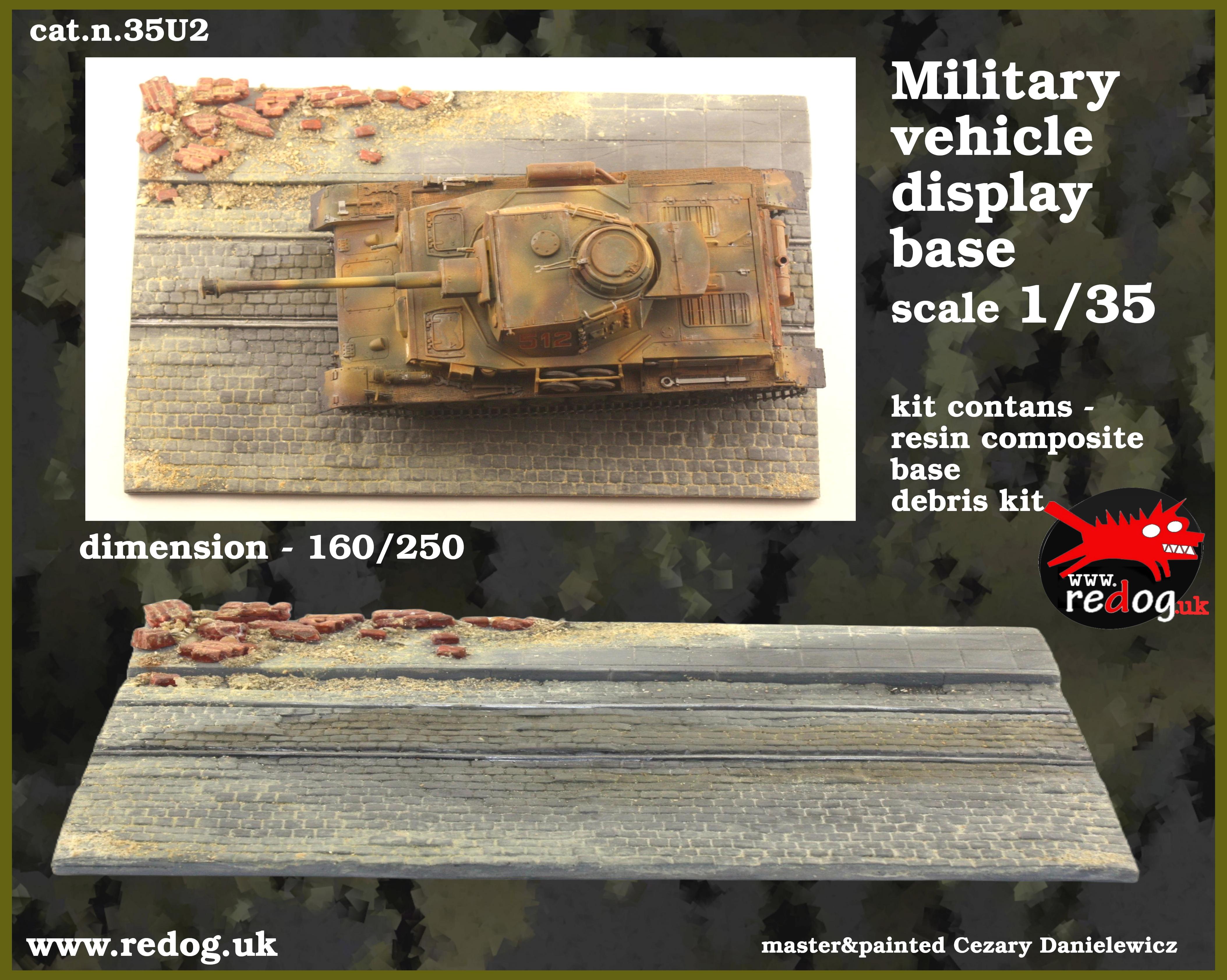 Redog 1/35 dispaly base / diorama for vehicle / tank model kit /u2