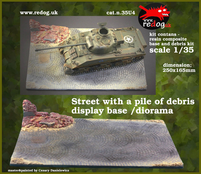 Redog 1/35 Dispaly base / diorama for vehicle / tank model kit / u4