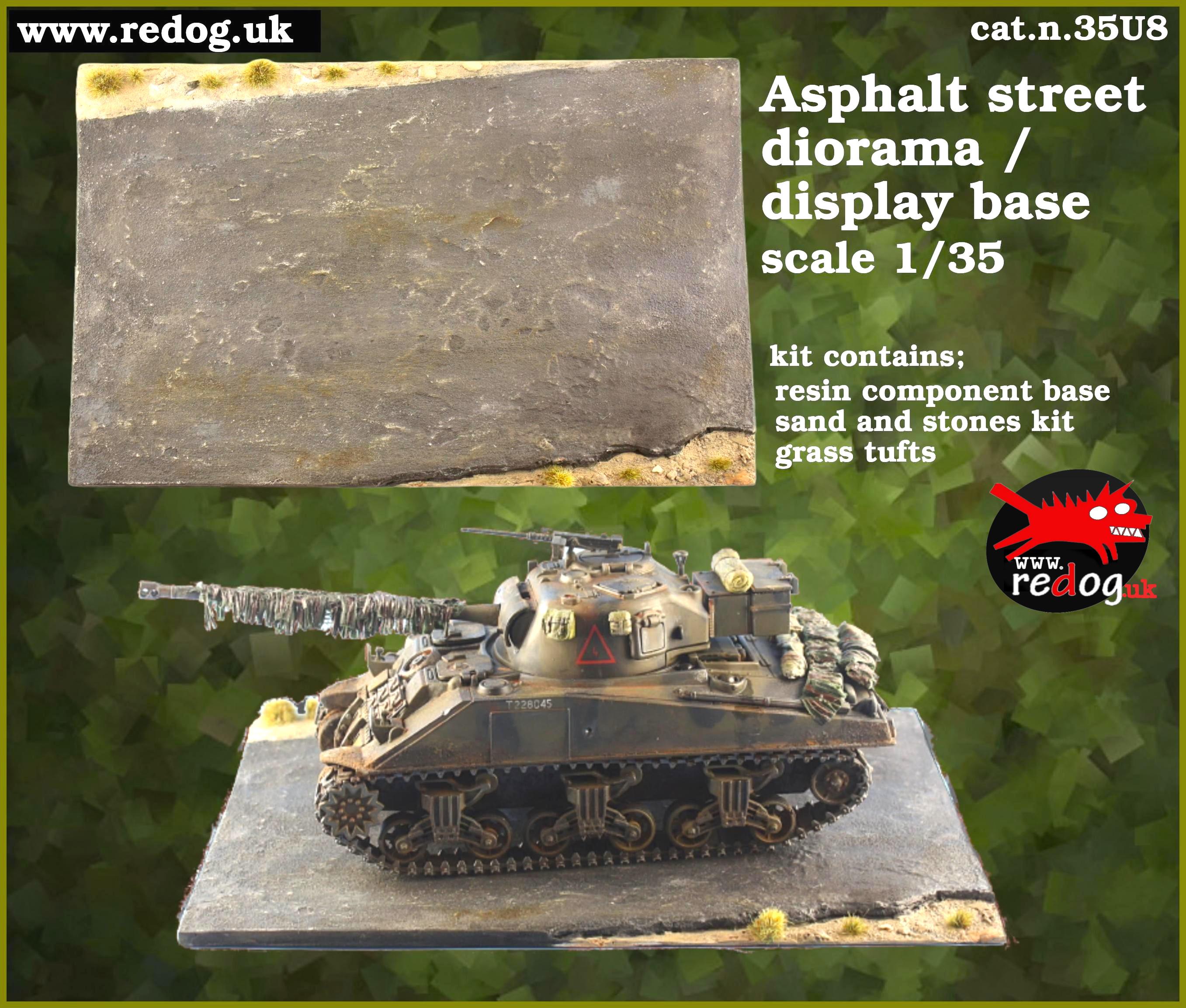 Redog 1/35  Display base / diorama for vehicle / tank model kit /u8