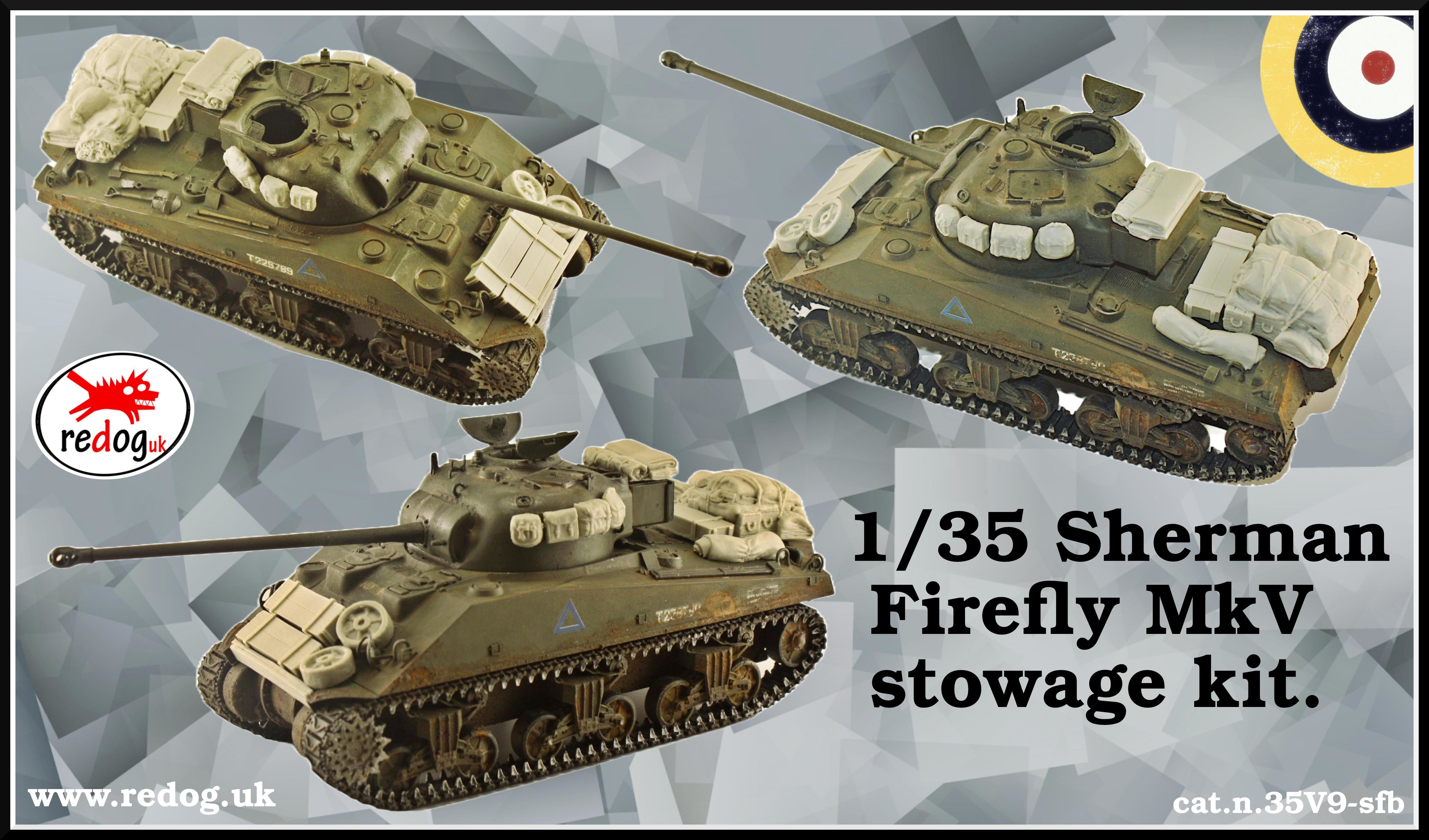 1:35 WWII Sherman Firefly Tank Model Stowage kit / 35SFb