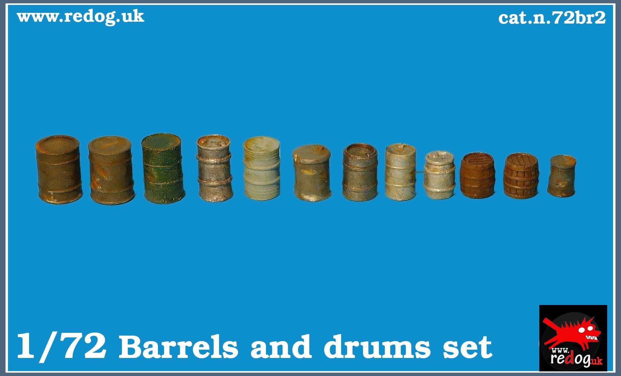 1:72 Fuel, Oil Barrels, Kegs, Scale Modelling /diorama accessories / 72br2