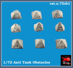 1:72 or 1:76  ANTI-TANK OBSTACLES resin diorama modelling accessories kit