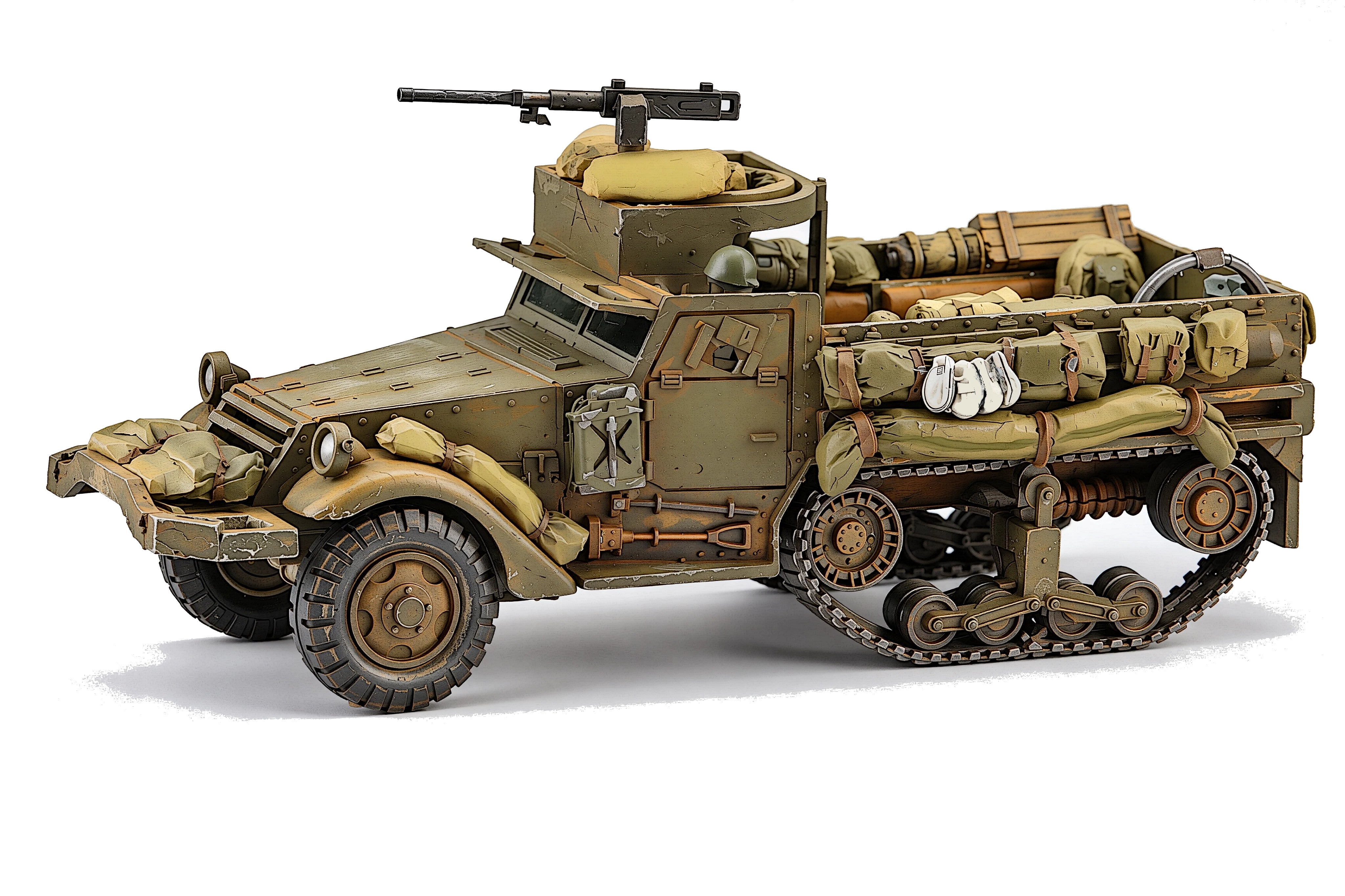 1/72 M4 US Half Track Overloaded   Scale Model Stowage Kit /hto