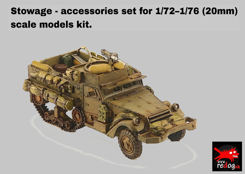 1/72 M4 US Half Track Overloaded   Scale Model Stowage Kit /hto