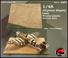 Redog 1/48 Wooden Plank Deck Airplane Model Display Base