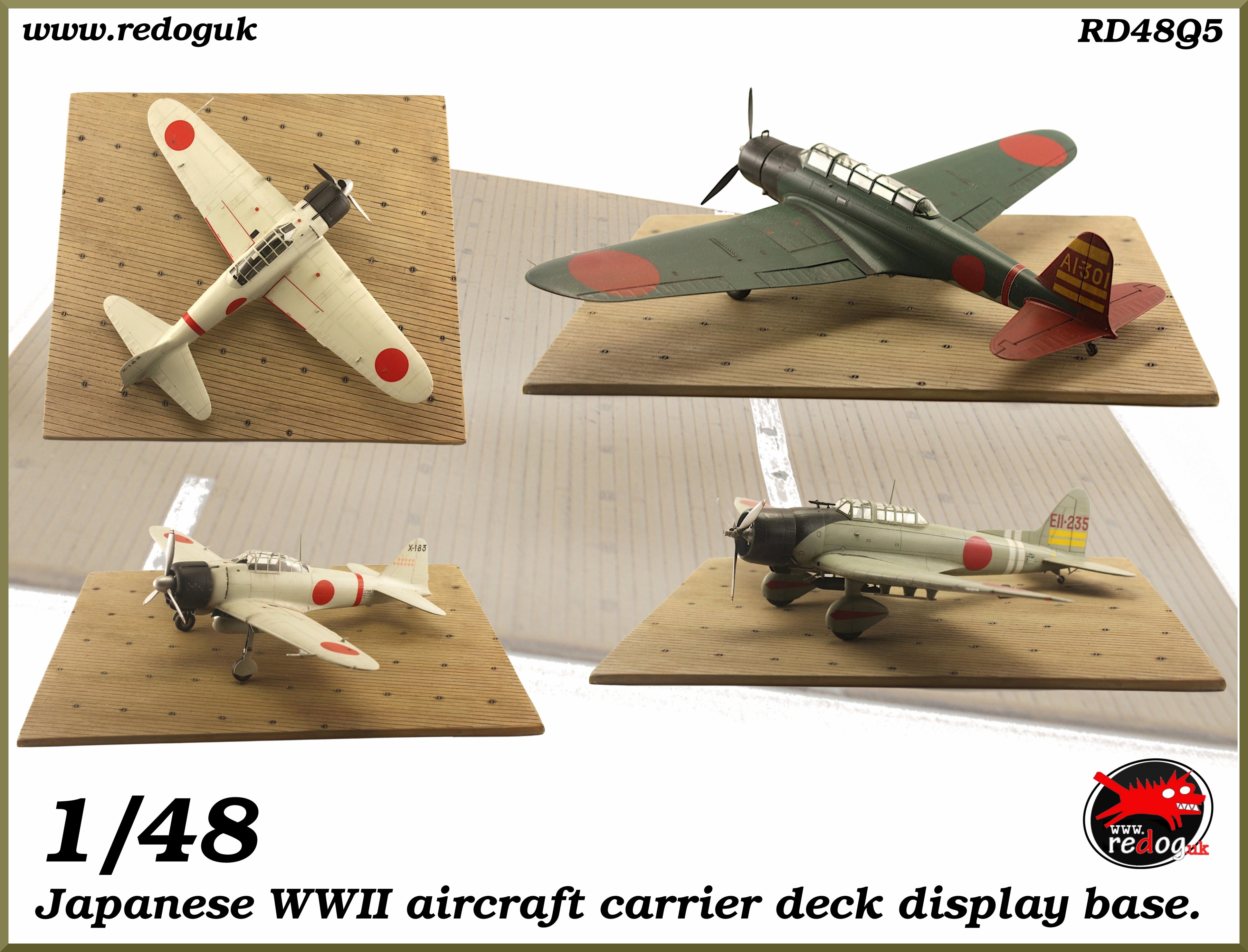 Redog 1/48 Japanese Carrier Deck Scale Model Display Base.