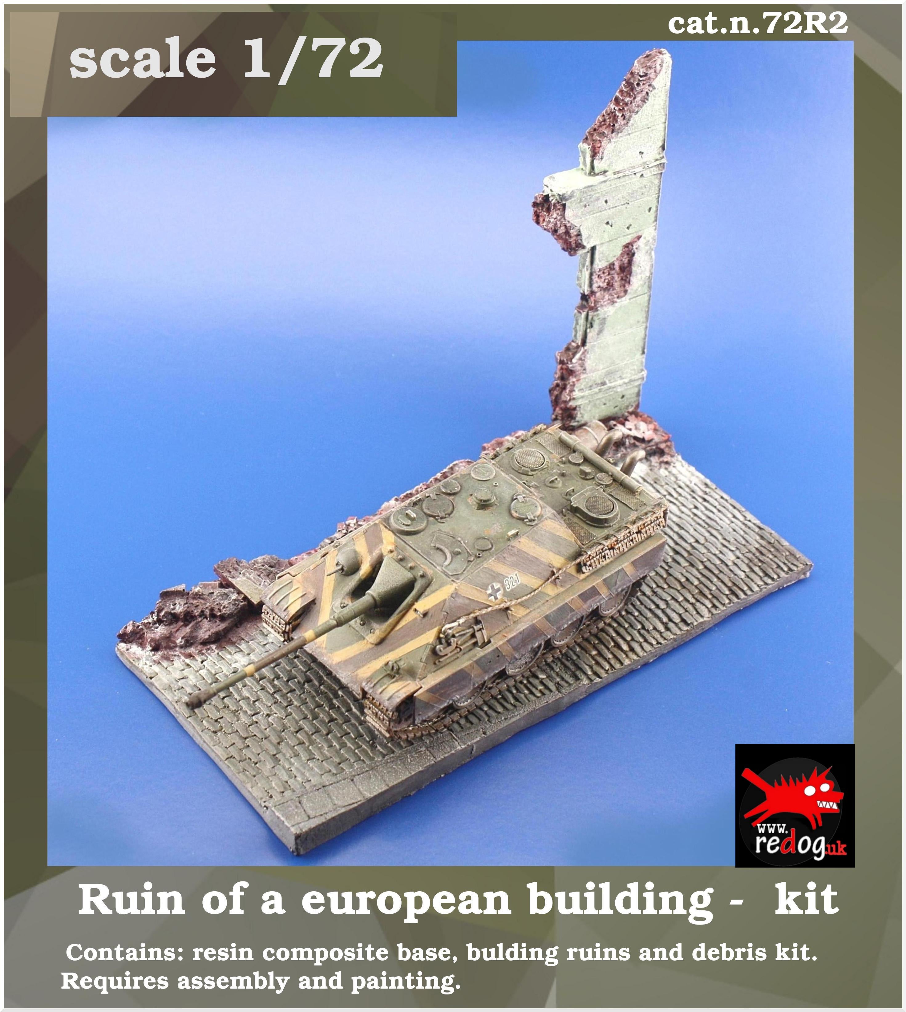 Redog 1/72/76 Street Ruins Scale Model Display Base/Small Diorama