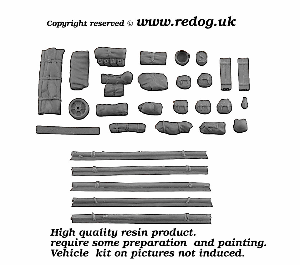 1:35 M4 Sherman Tank Model kit - Stowage -  Fury Style /v0