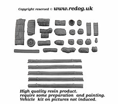 1:35 M4 Sherman Tank Model kit - Stowage -  Fury Style /v0