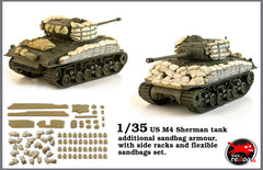 1/35 Redog US M4 Sherman sand bags racks armour set.