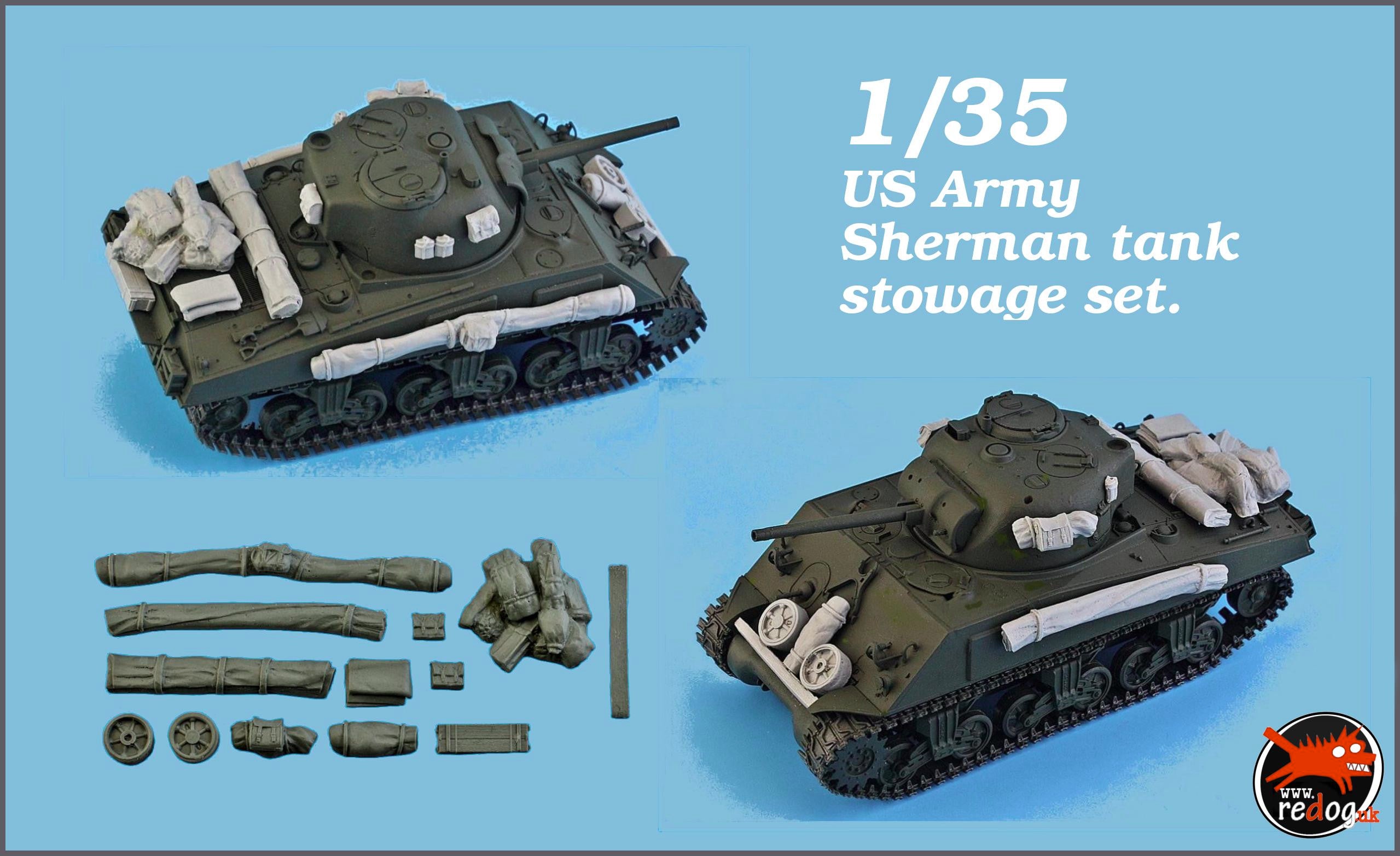 ﻿Redog 1/35 US M4 Sherman tank stowage kit - v13