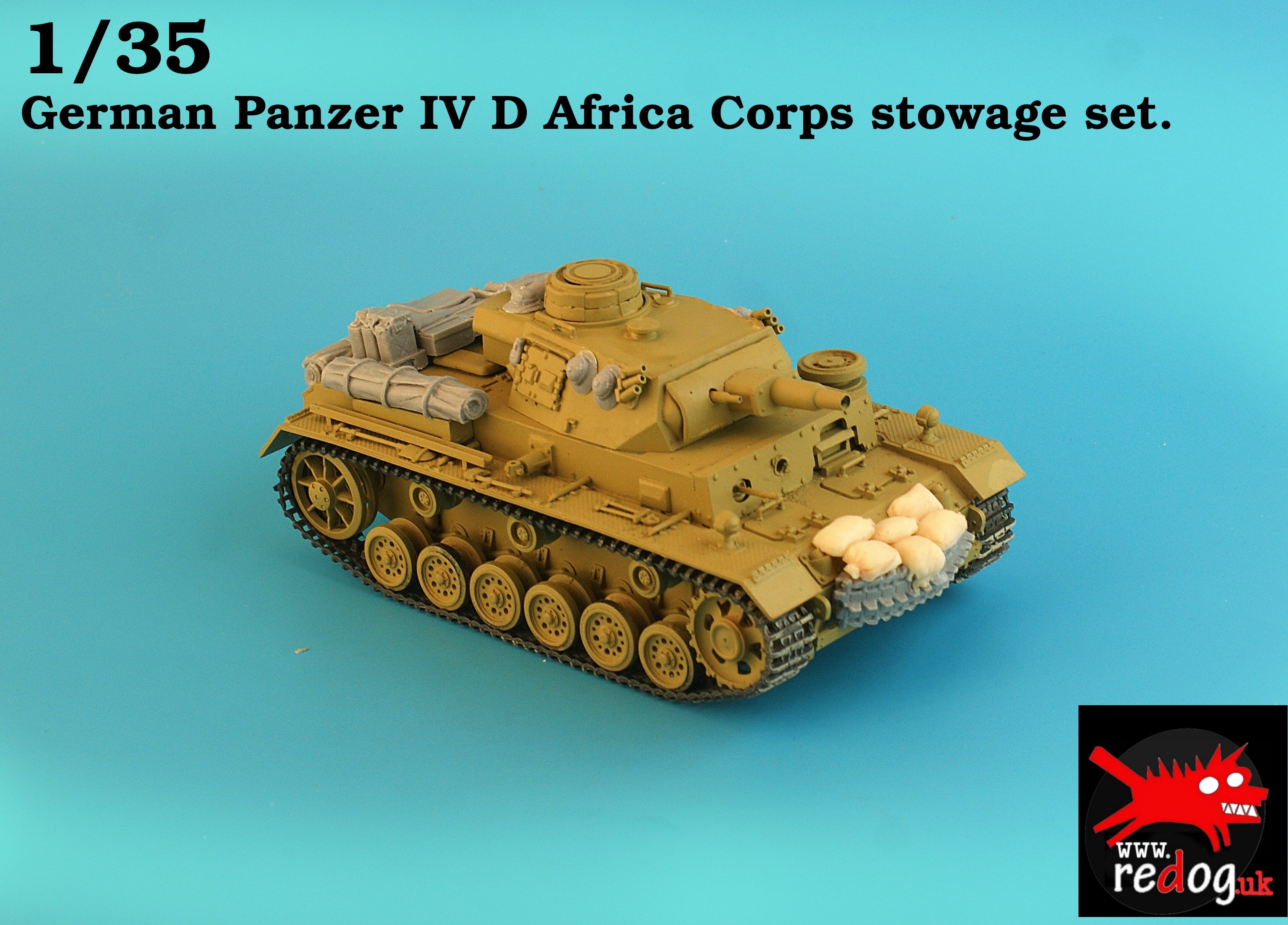 1/35 Redog German  Panzer III or IV  -  Africa corps stowage set.