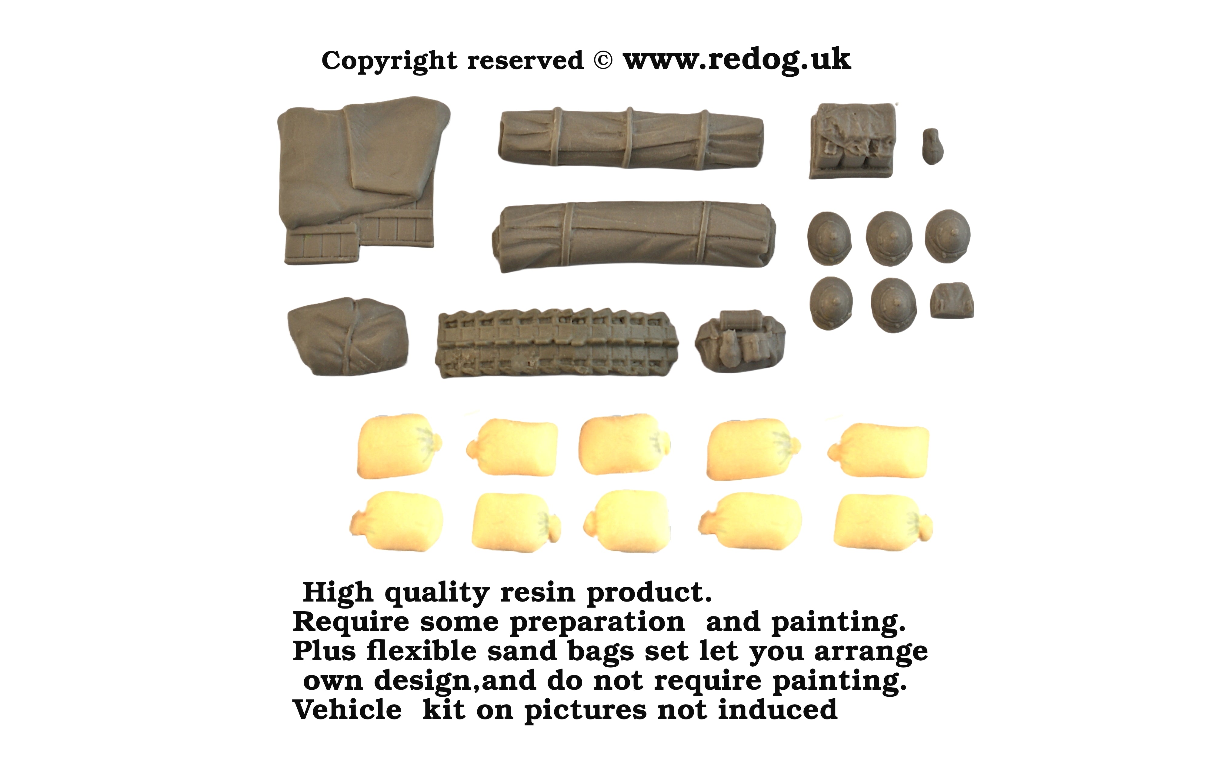 1/35 Redog German  Panzer III or IV  -  Africa corps stowage set.