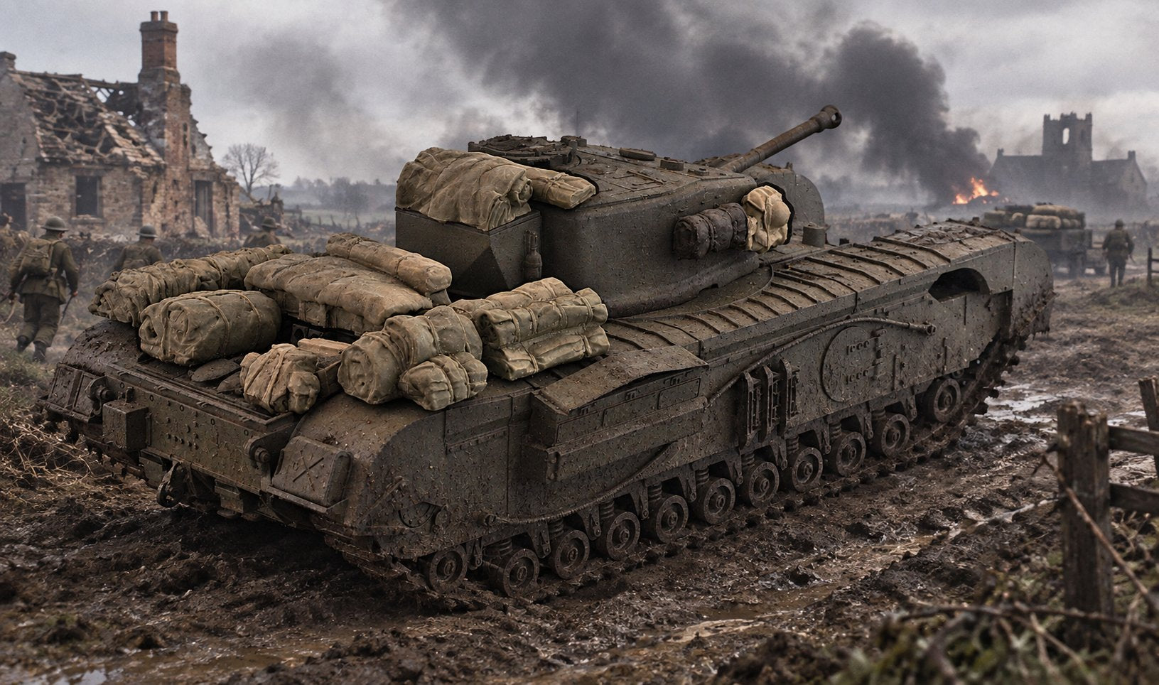 1/35 British  Mk IV Churchill Tank stowage set -  v2