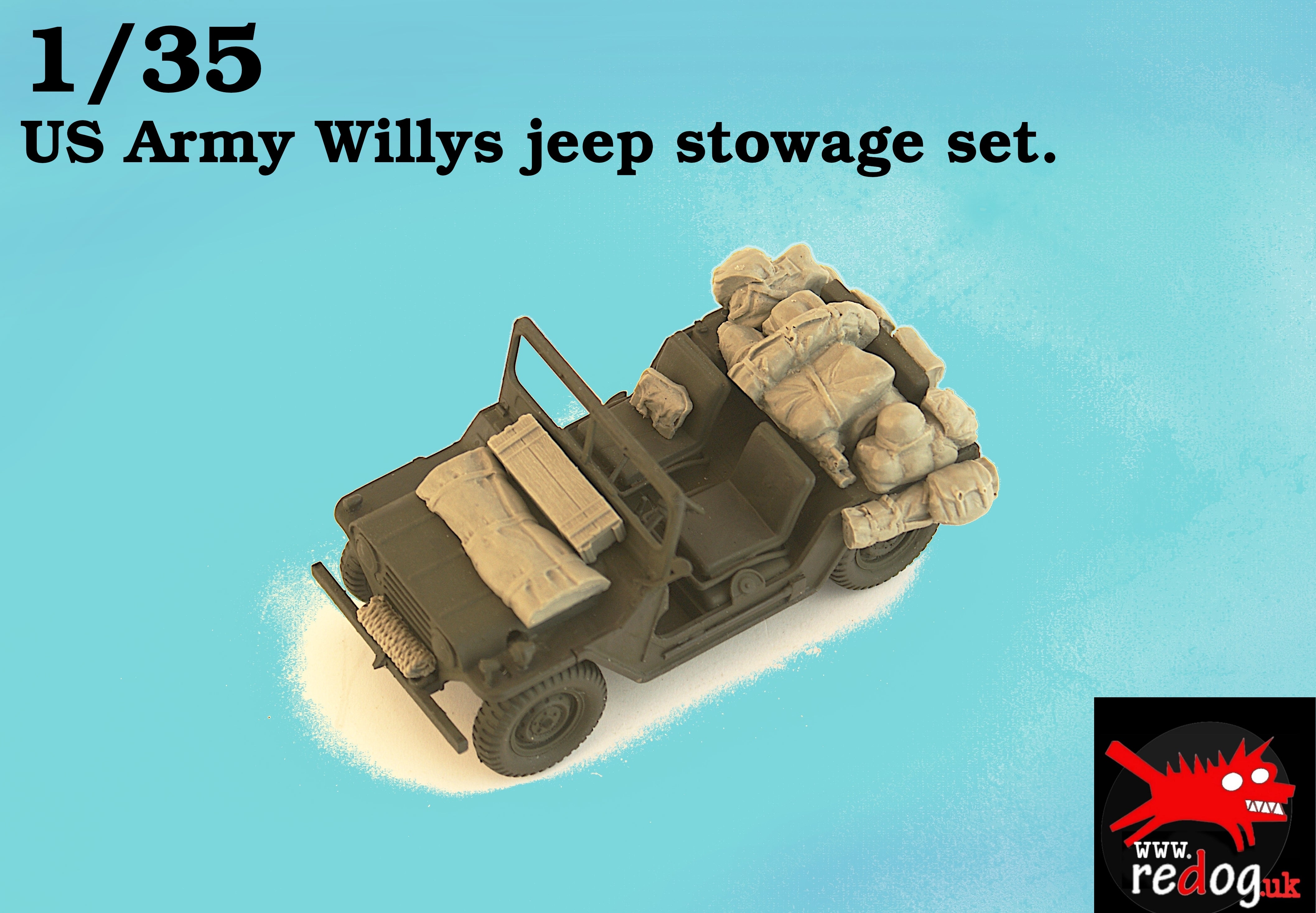 1/35 Redog - WWII Willys Jeep stowage set.