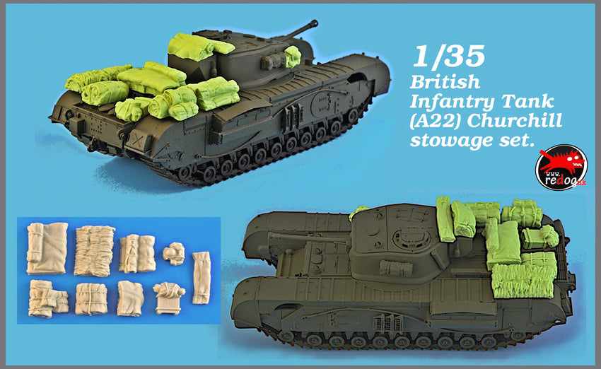 1/35 British  Mk IV (A22) Churchill Tank stowage set
