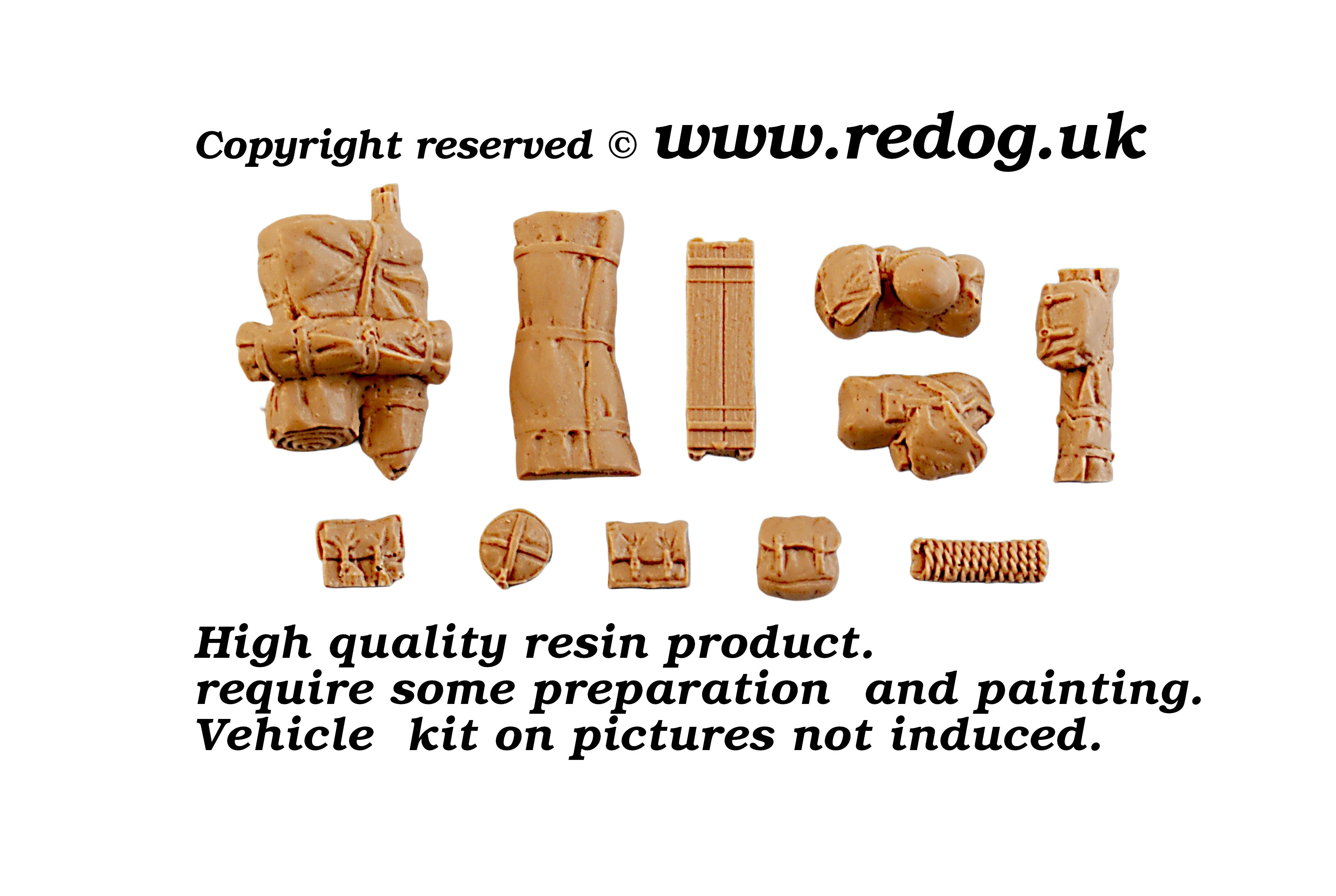 1/35 Redog - WWII Willys Jeep stowage set.