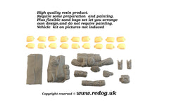 1/35 Redog - M3 Stuart tank stowage and sand bags armour set.