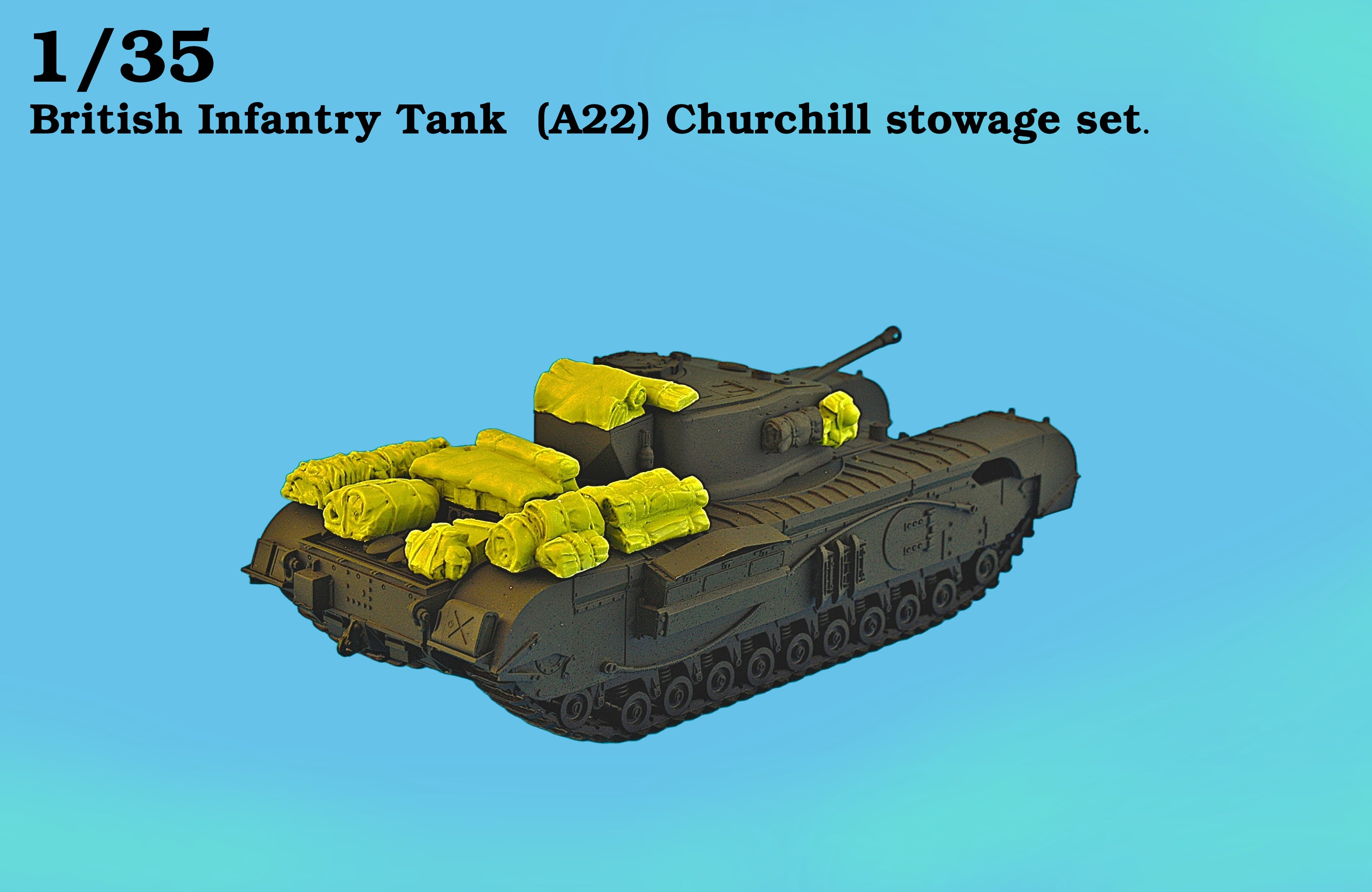 1/35 British  Mk IV Churchill Tank stowage set -  v2