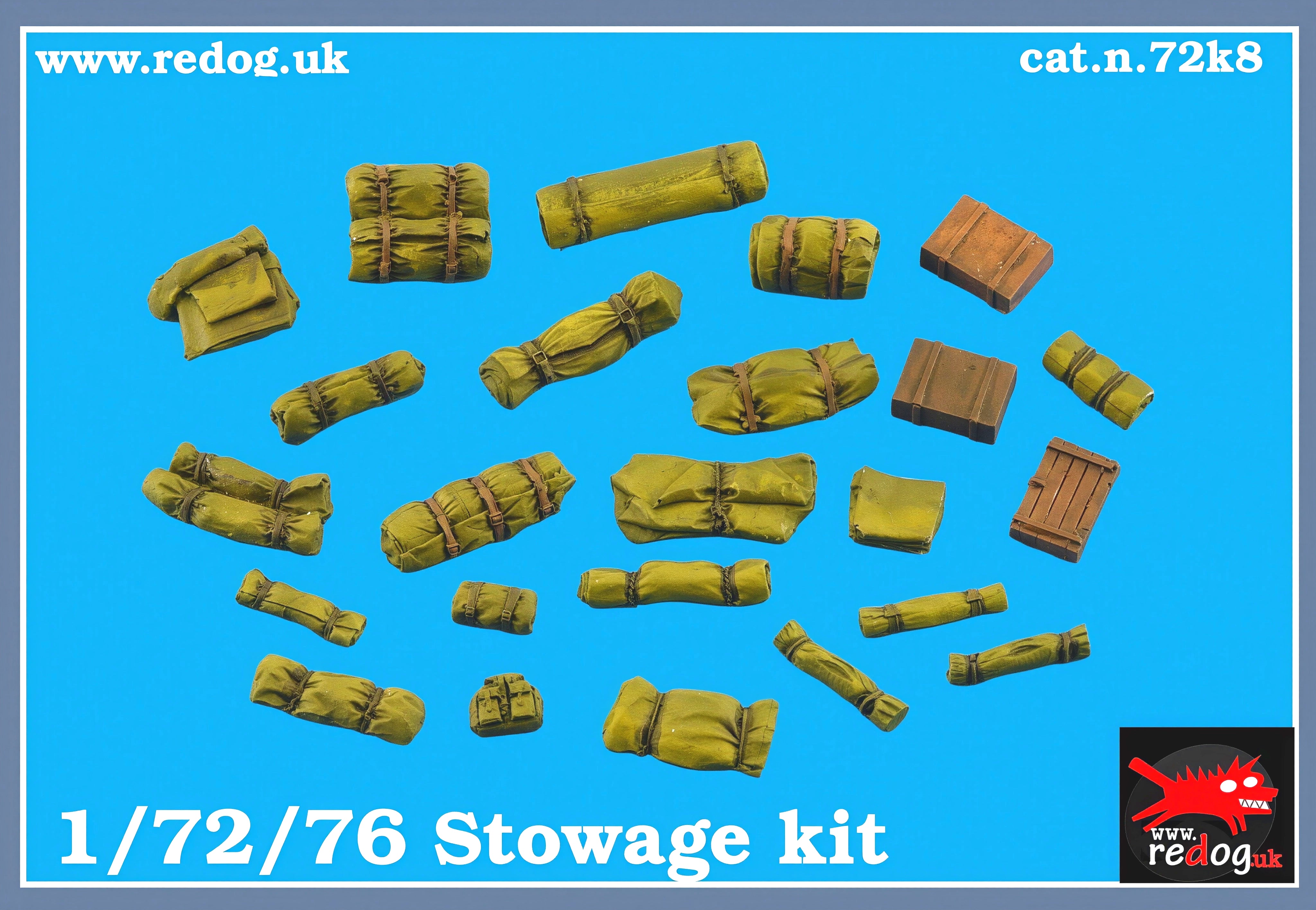 1:72 or 1:76 -  Military Scale Model Stowage Diorama Accessories Kit 8