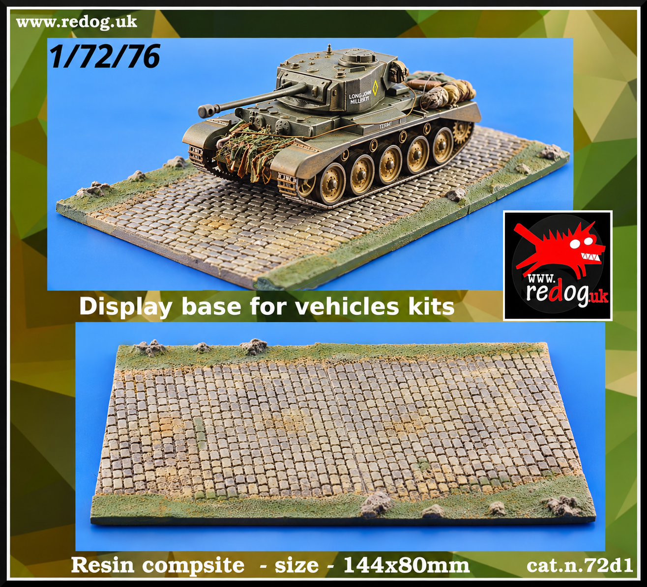 1:72 Redog -  Diorama Display Base for Scale Models Tanks & Vehicles /72d1