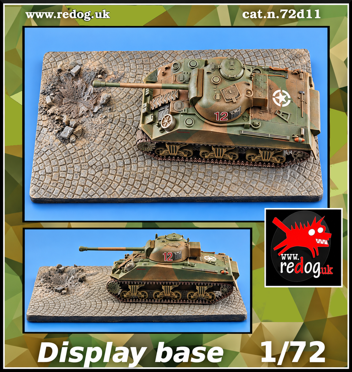 1:72 Redog -  Display Base For   Scale Model Vehicles /D11