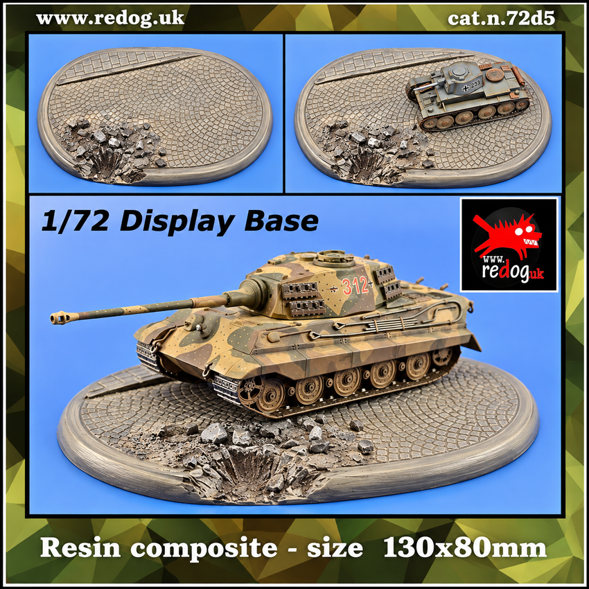 1:72 Redog - Smart Oval Display Base for Scale models/vehicles -  D5