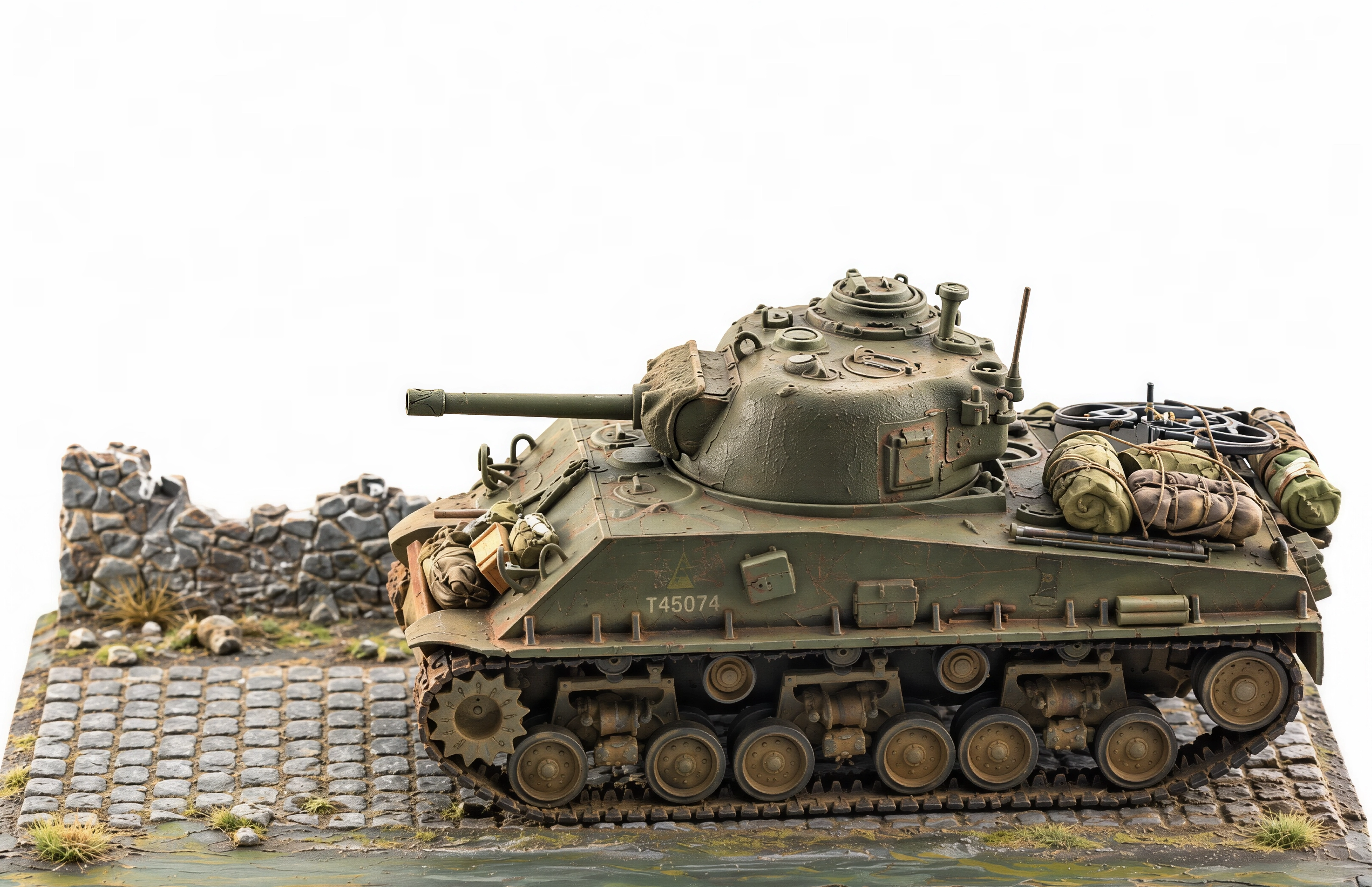 1:72 Redog -  Stone Road & Wall Diorama Display Base For Military Scale Model Vehicles d6