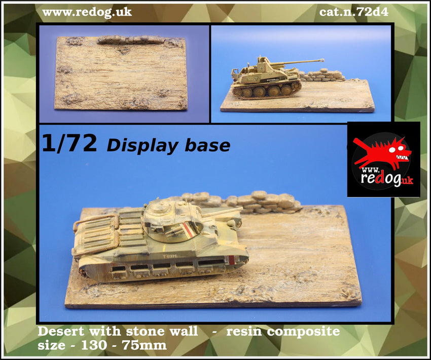 1:72  Desert field - Display Base for Scale Model Vehicles /D4