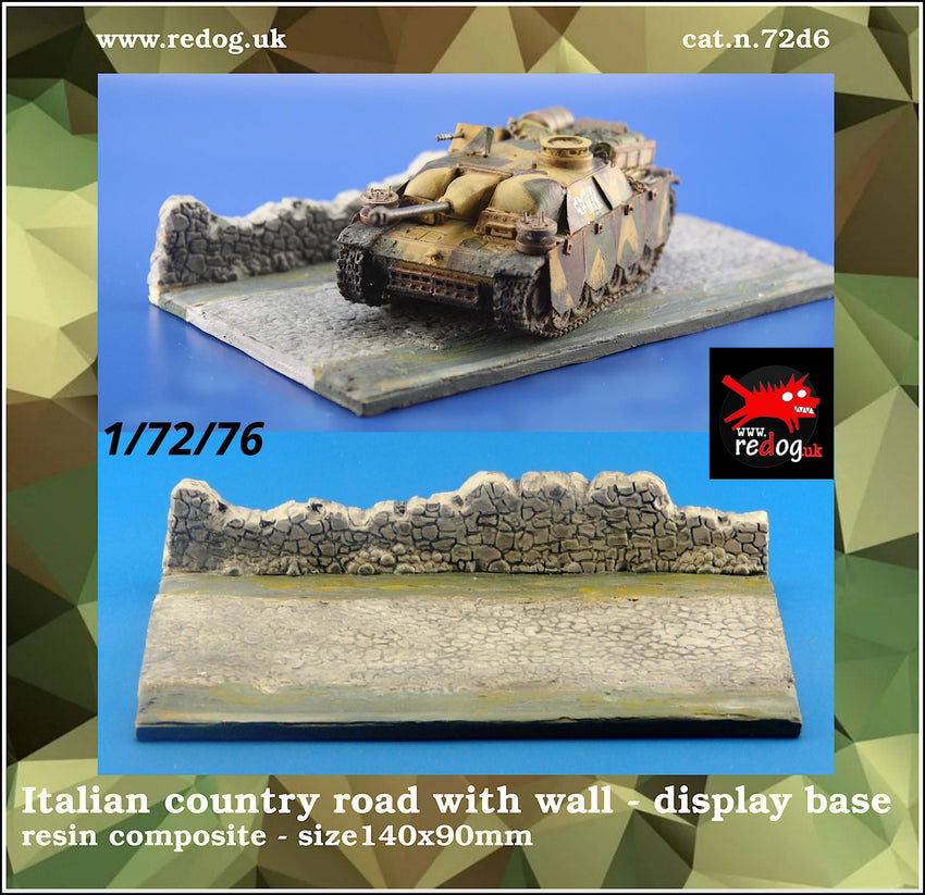1/72 Stone Road & Wall Diorama Display Base For Military Scale Model Vehicles d6