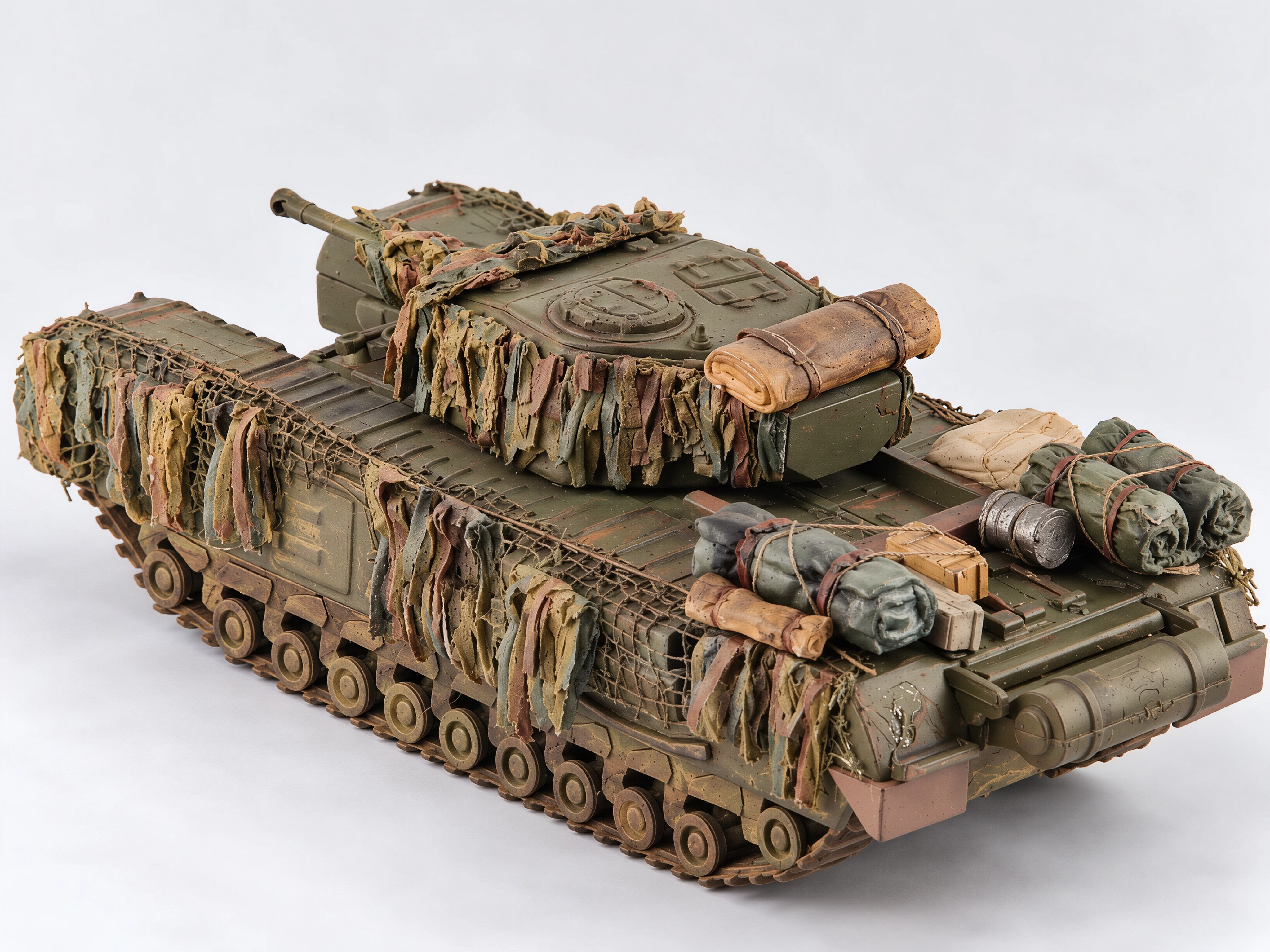 Redog 1:72 Churchill Tank Flexible Hessian Camouflage  and Stowage Kit