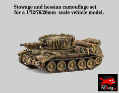 Redog 1:72 British Cromwell  Tank Hessian Camouflage and stowage kit.