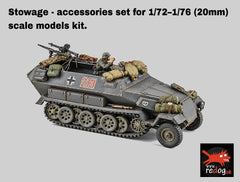 1:72 or 1:76 Sd.Kfz.251 Hanomag Tank Military Scale Model Stowage Kit Accessories