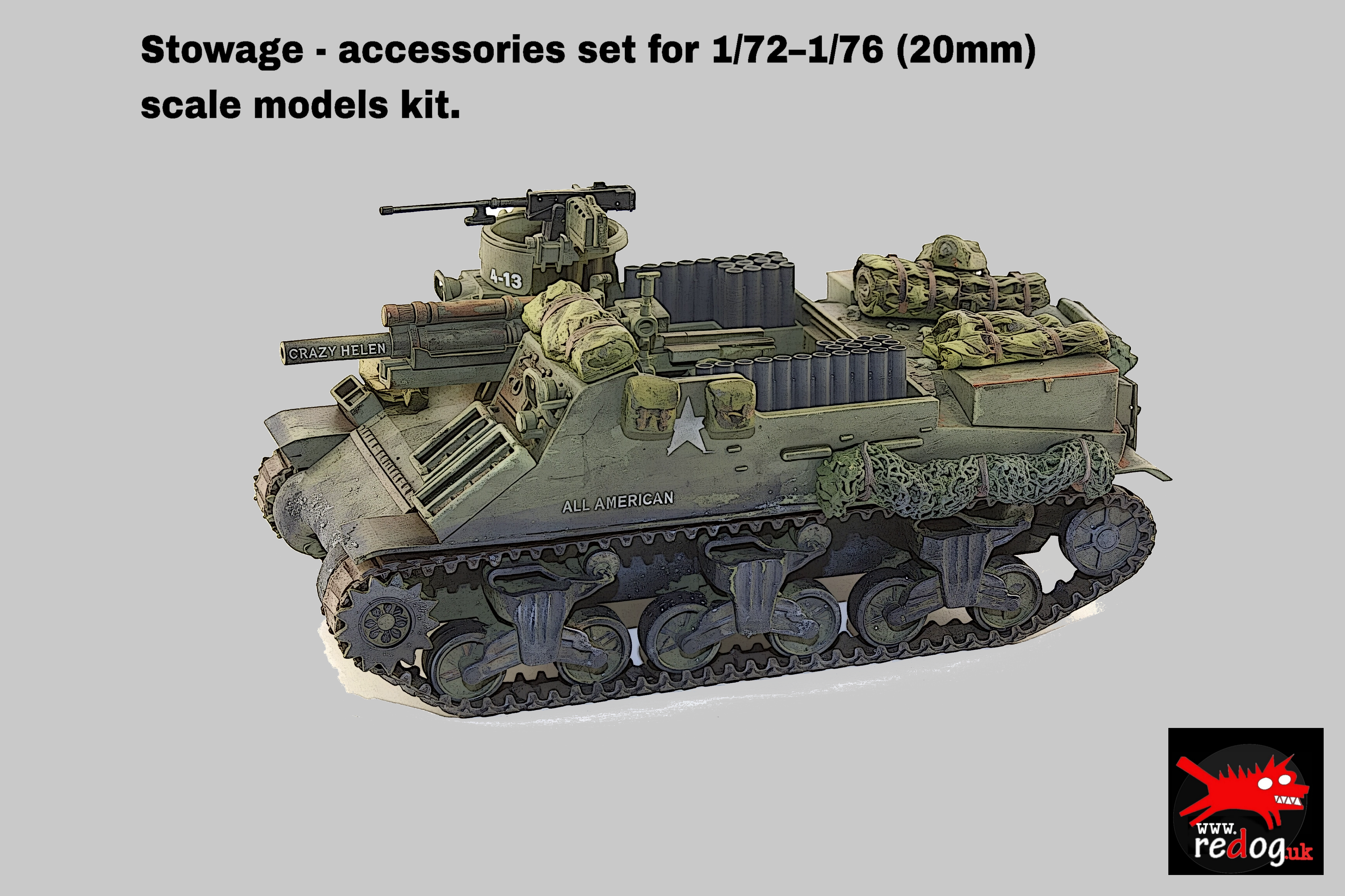 1/72 M7 Priest US Howitzer  Scale Model Stowage set / 72m7