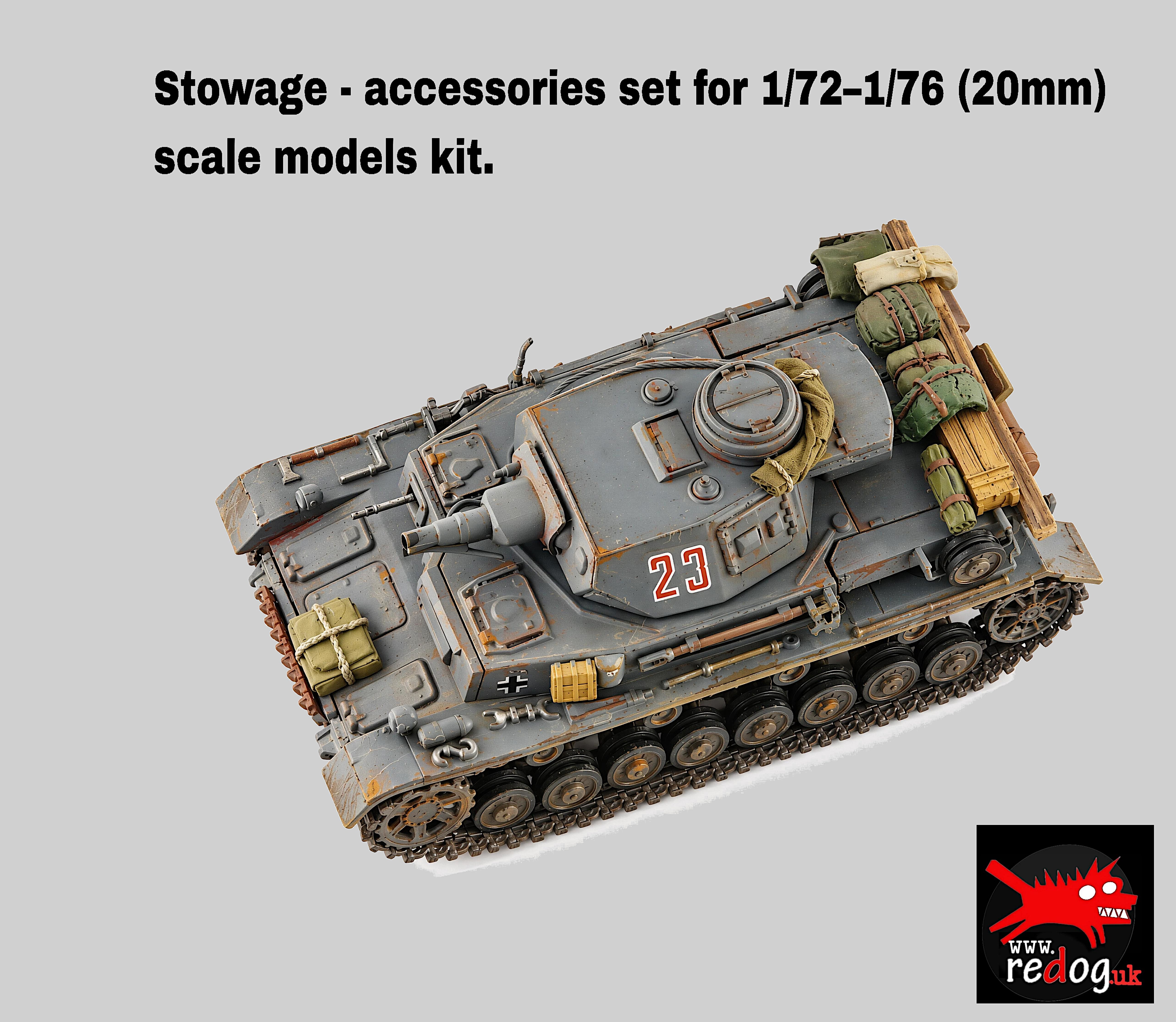 1/72 Panzer German IV Ausf. D Tank  Scale Model Stowage  set - 72pz4d