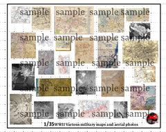 Redog 1:35 - WWII maps and aerial photos /diorama accessories /P4