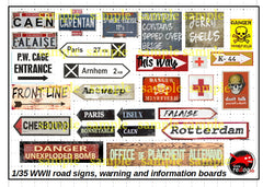 Redog 1:35 - WWII road signs - Normandy Germany /diorama accessories /P2