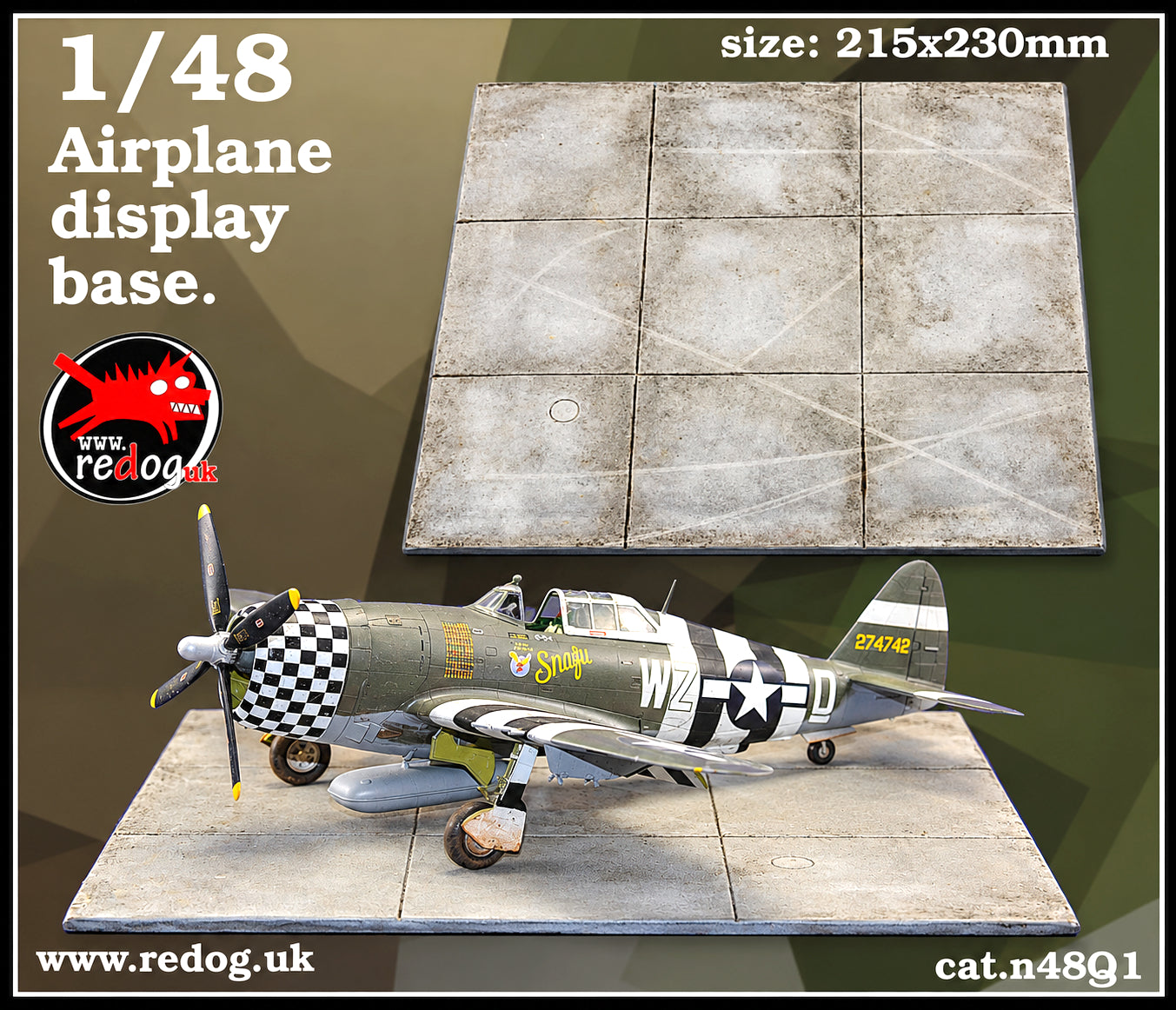 1:48 redog -  Scale Airplane Model Display Base
