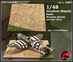 1:48 Redog - Wooden Plank Deck Airplane Model Display Base