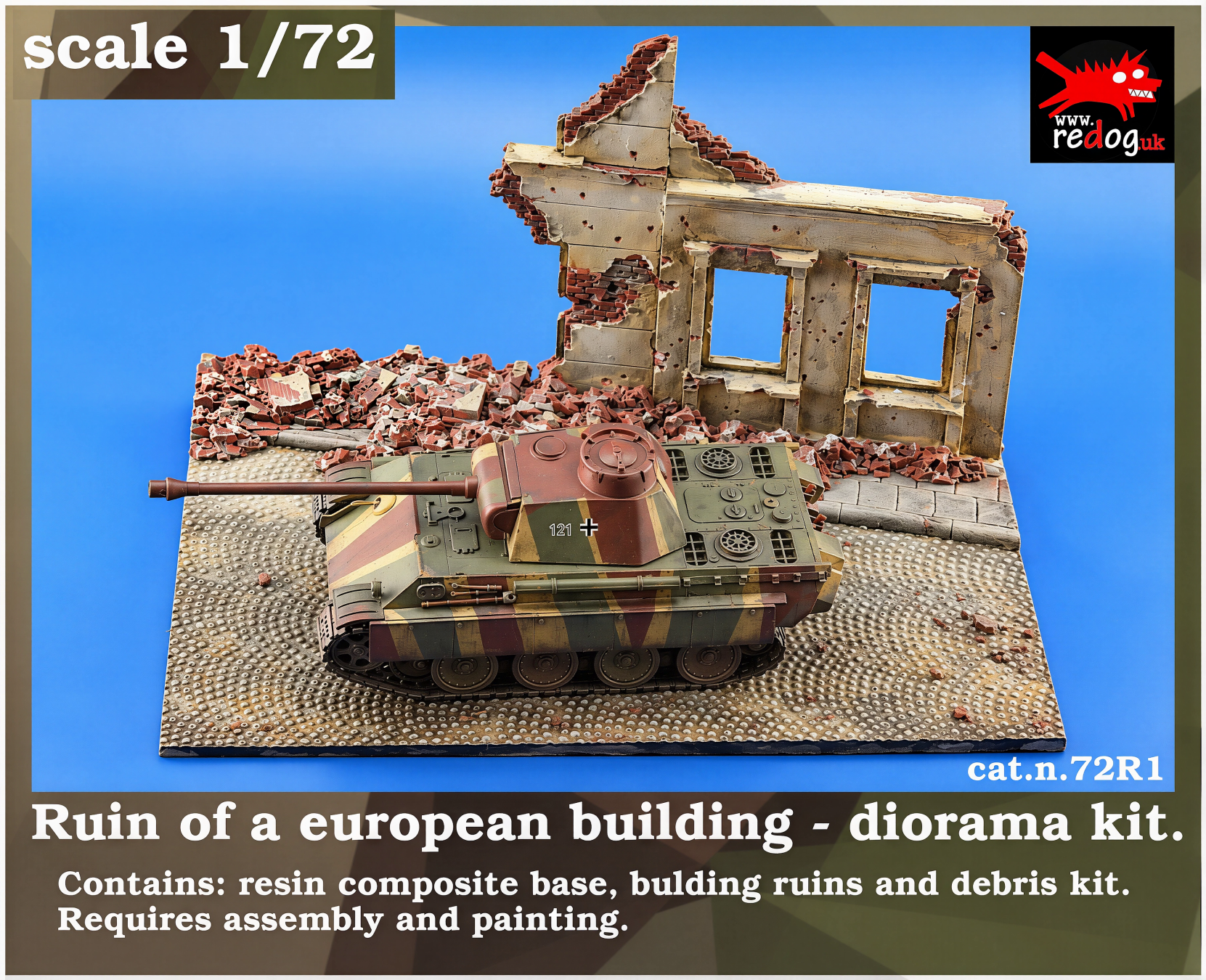 1:72 Redog -   Diorama /  Display Base for Scale Model  Vehicles - r1
