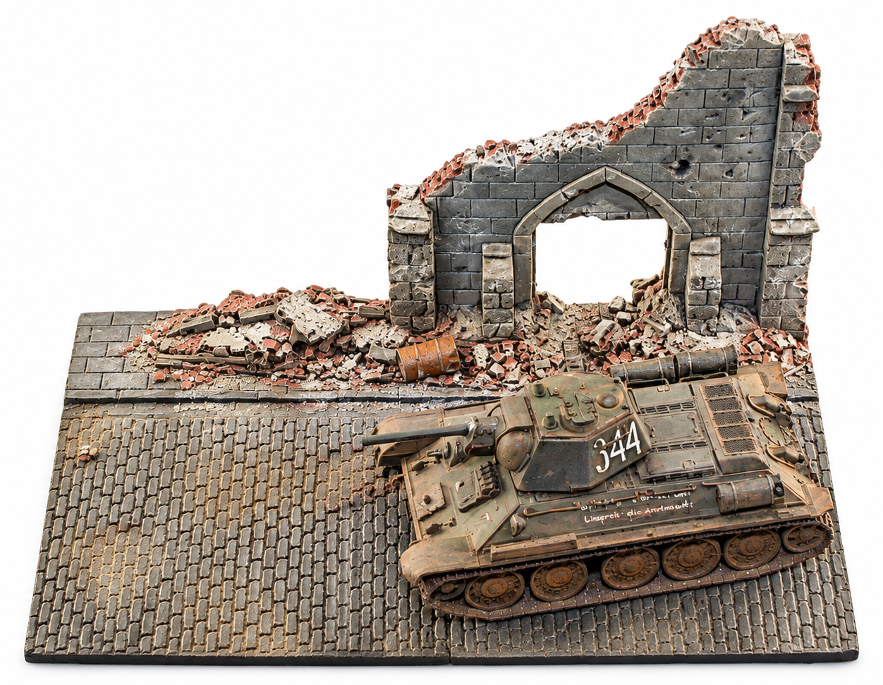 1:72Redog -  Ruined Church  Scale Model  Diorama - r3