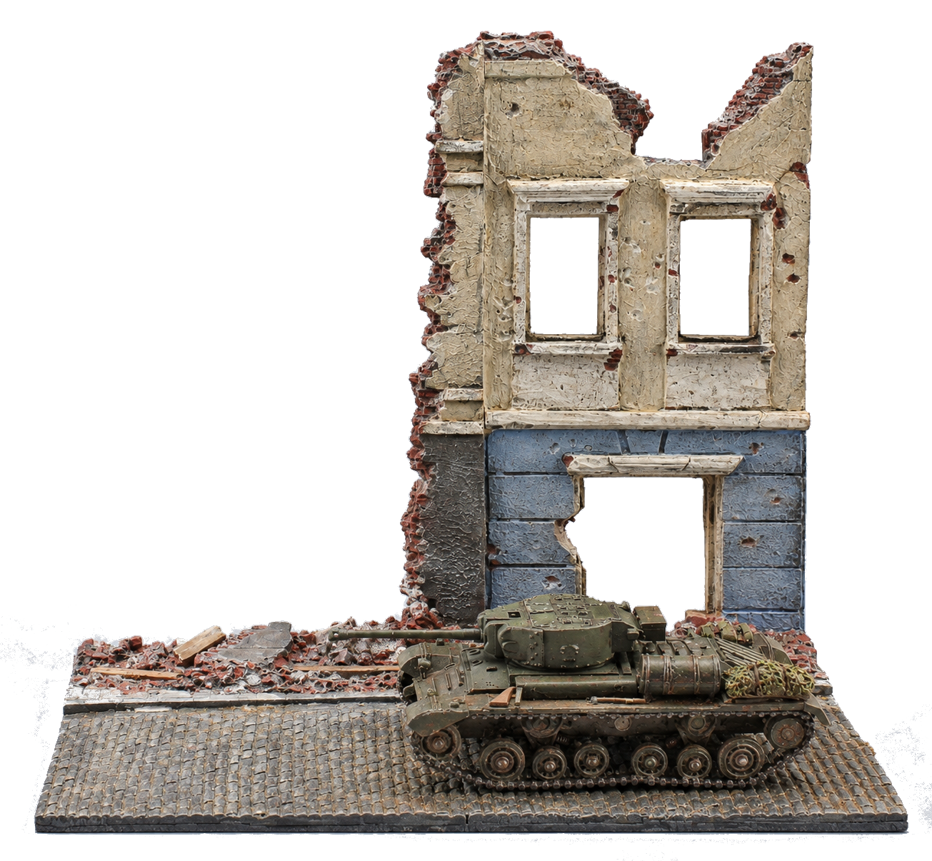 1:72 Redog - Model Display Base Diorama Ruined Building - r4