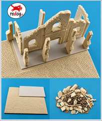 1:72 Redog - Scale Model Display Base / Diorama -  Ruined   cathedral - r7