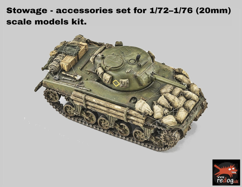 1:72 M4 Sherman Scale Model Stowage  / Accessories set - 72Sh6