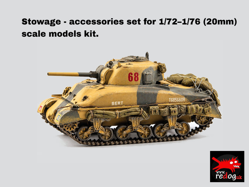 1:72 British Desert M4 Sherman Tank Stowage set /S9