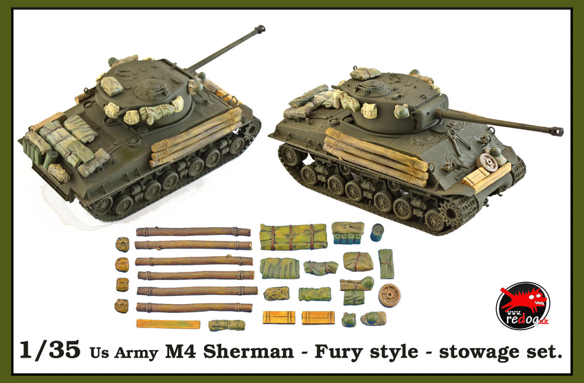 1:35 M4 Sherman Tank Model kit - Stowage -  Fury Style /35SH3